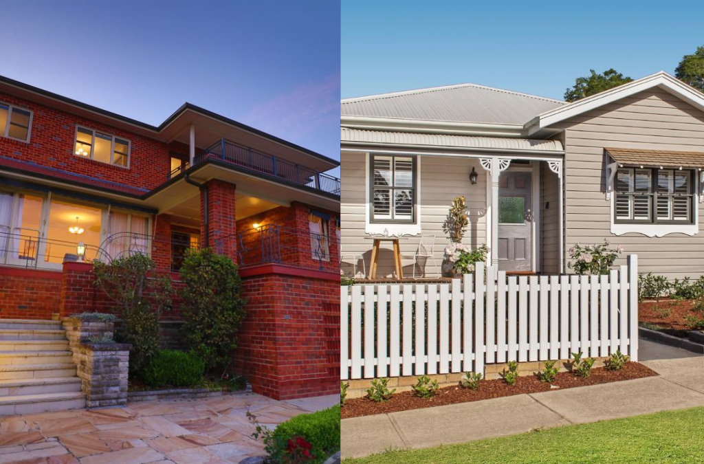 brick and weatherboard homes